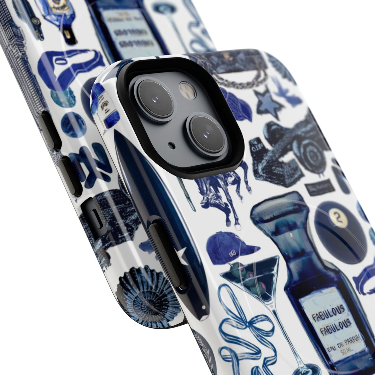 Navy Blue Collage MagSafe Case