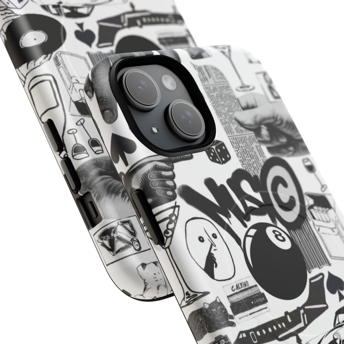 Black and White MagSafe Case