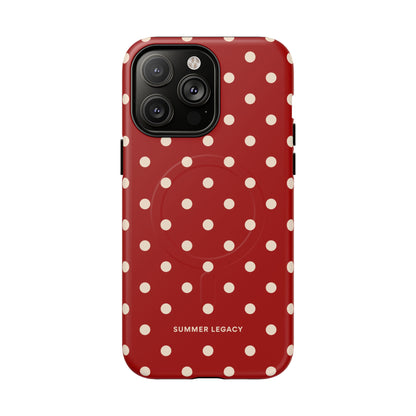 Crimson Polka Dot MagSafe Case