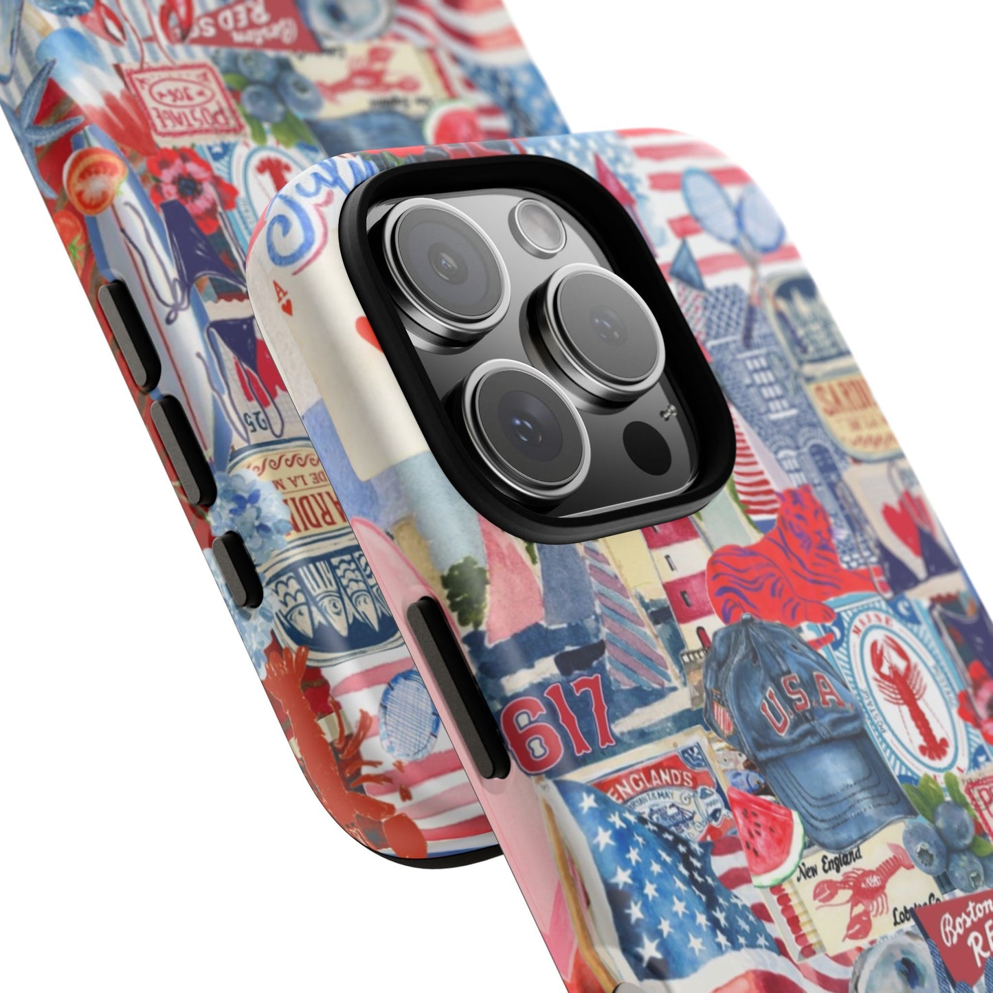 Red, White & Blue iPhone Case