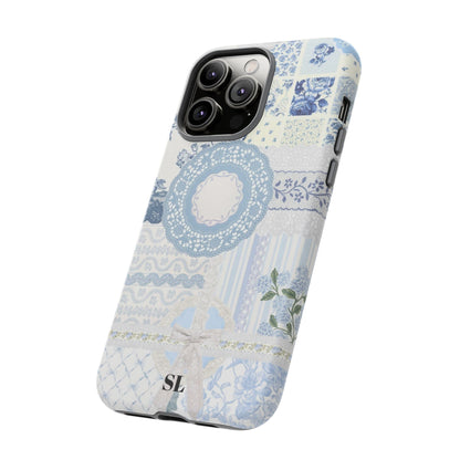Blue Meadow Patchwork iPhone Case