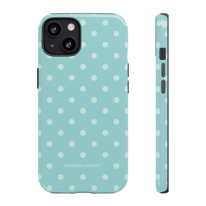 Teal Polka Dot iPhone Case