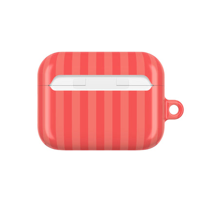 Coral Stripe AirPod Case