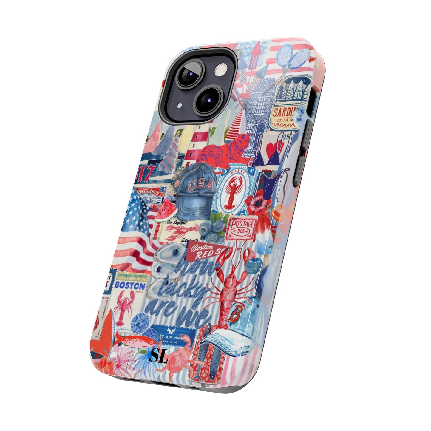 Red, White & Blue iPhone Case