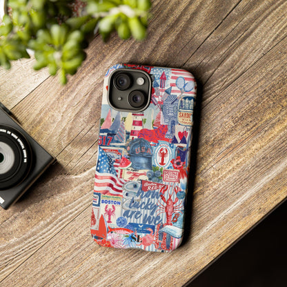Red, White & Blue iPhone Case