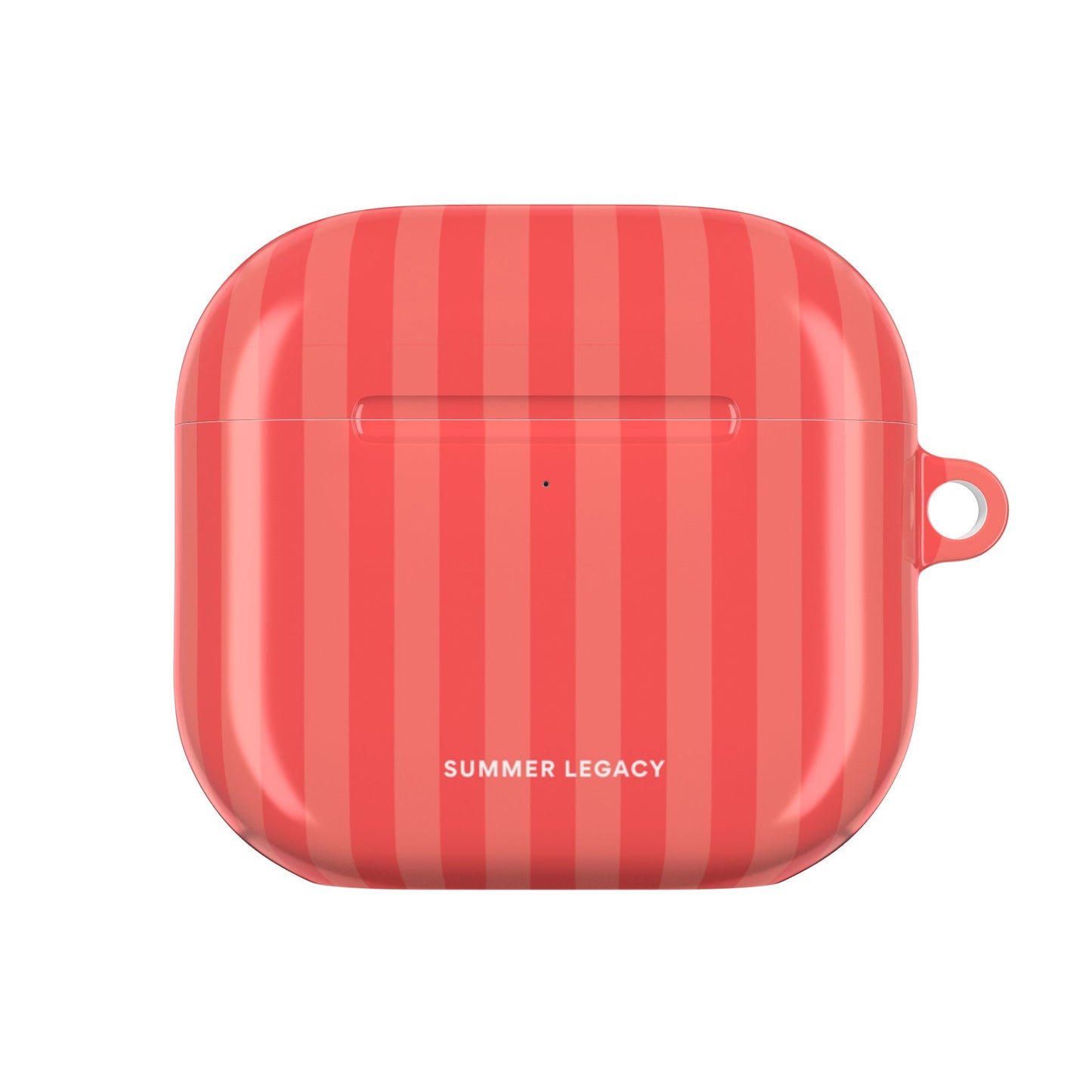 Coral Stripe AirPod Case