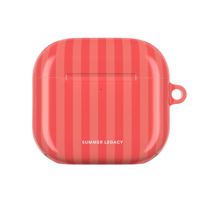 Coral Stripe AirPod Case