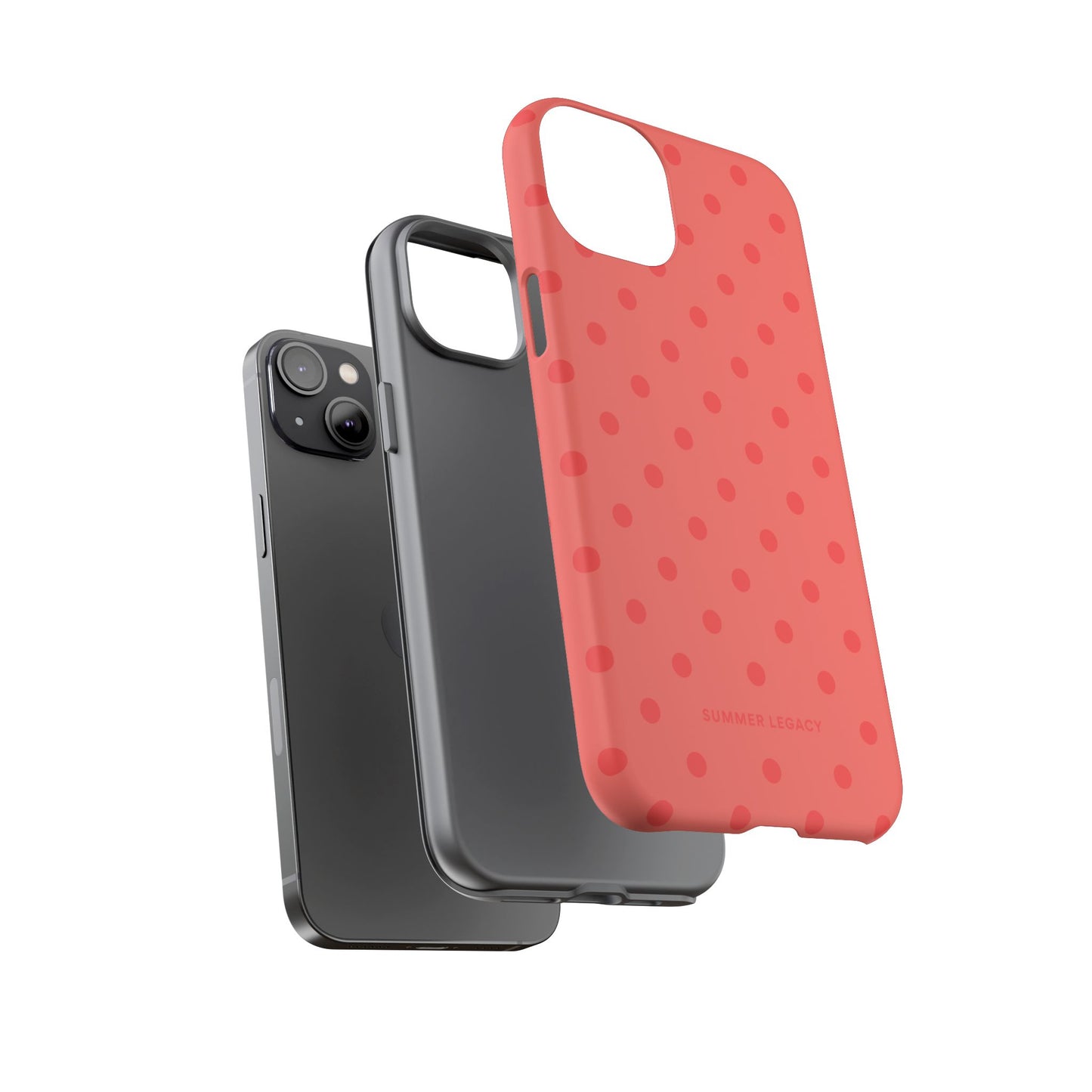 Coral Polka Dot iPhone Case