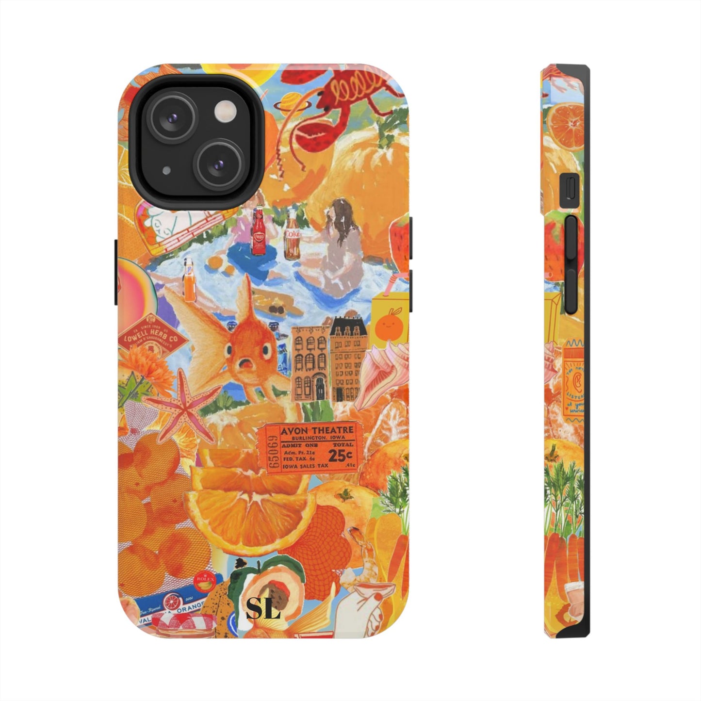 Orange Goldfish Collage iPhone Case