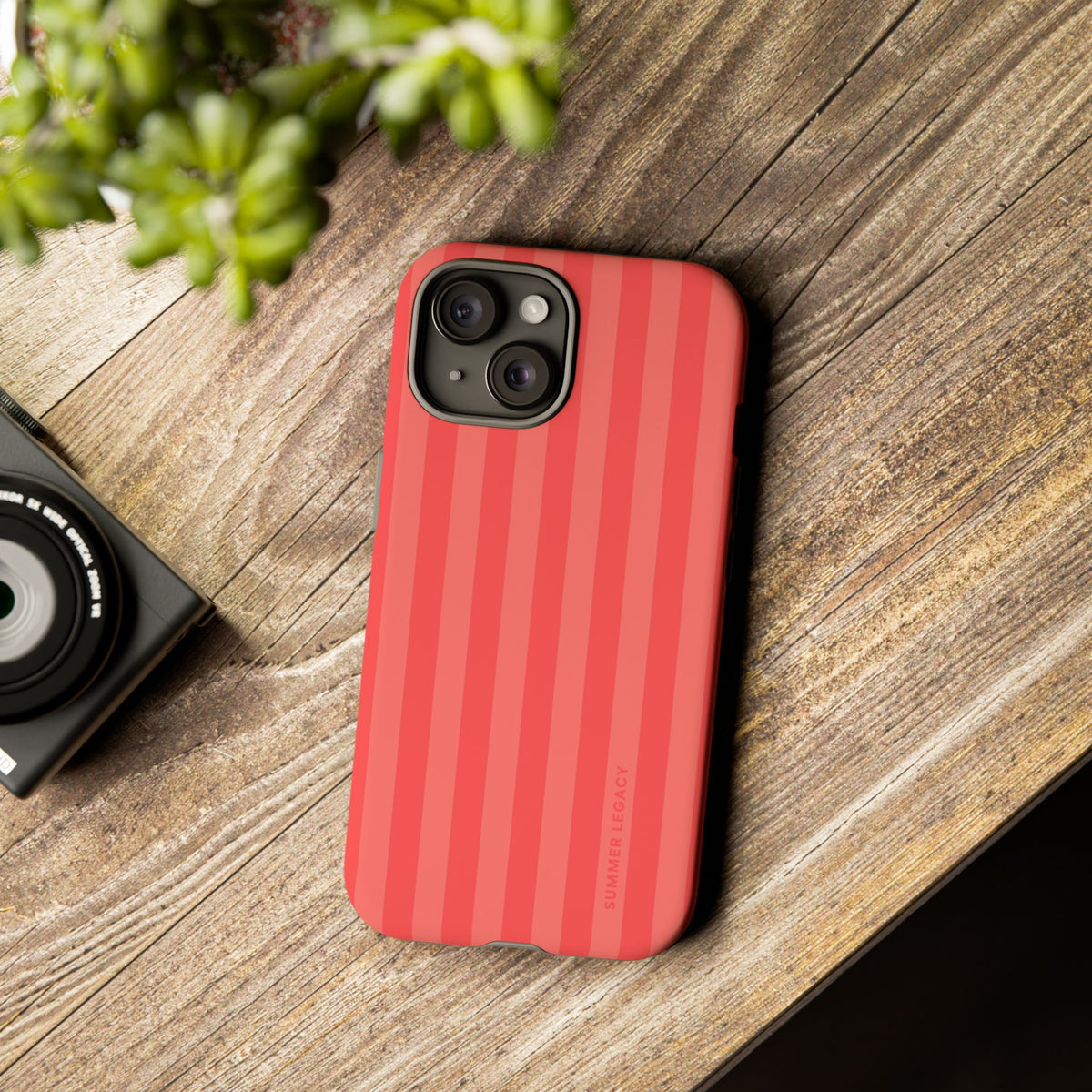 Coral Stripe iPhone Case