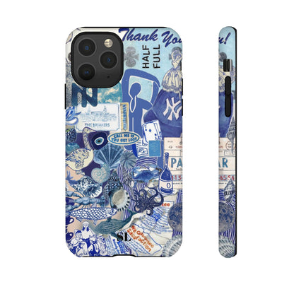 Blue Collage iPhone Case