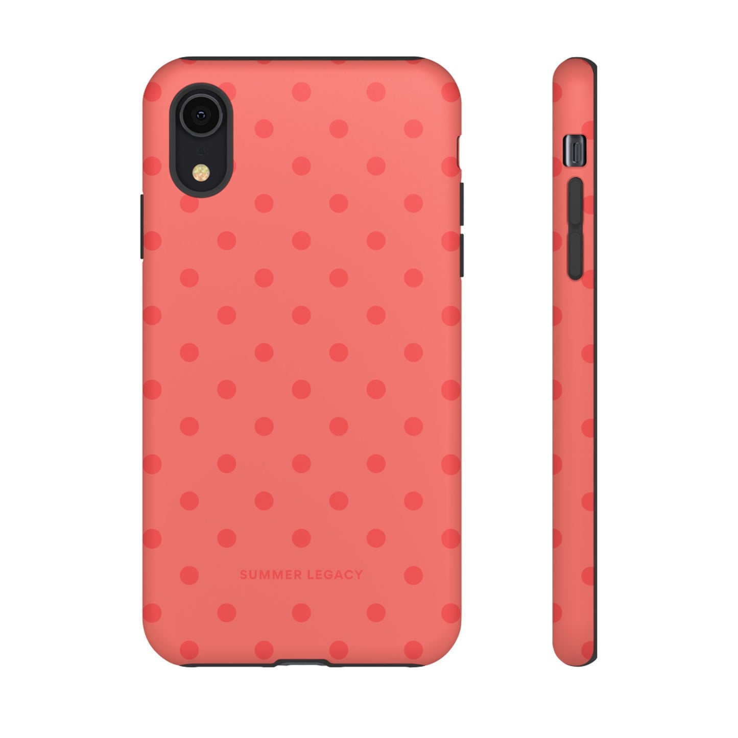 Coral Polka Dot iPhone Case