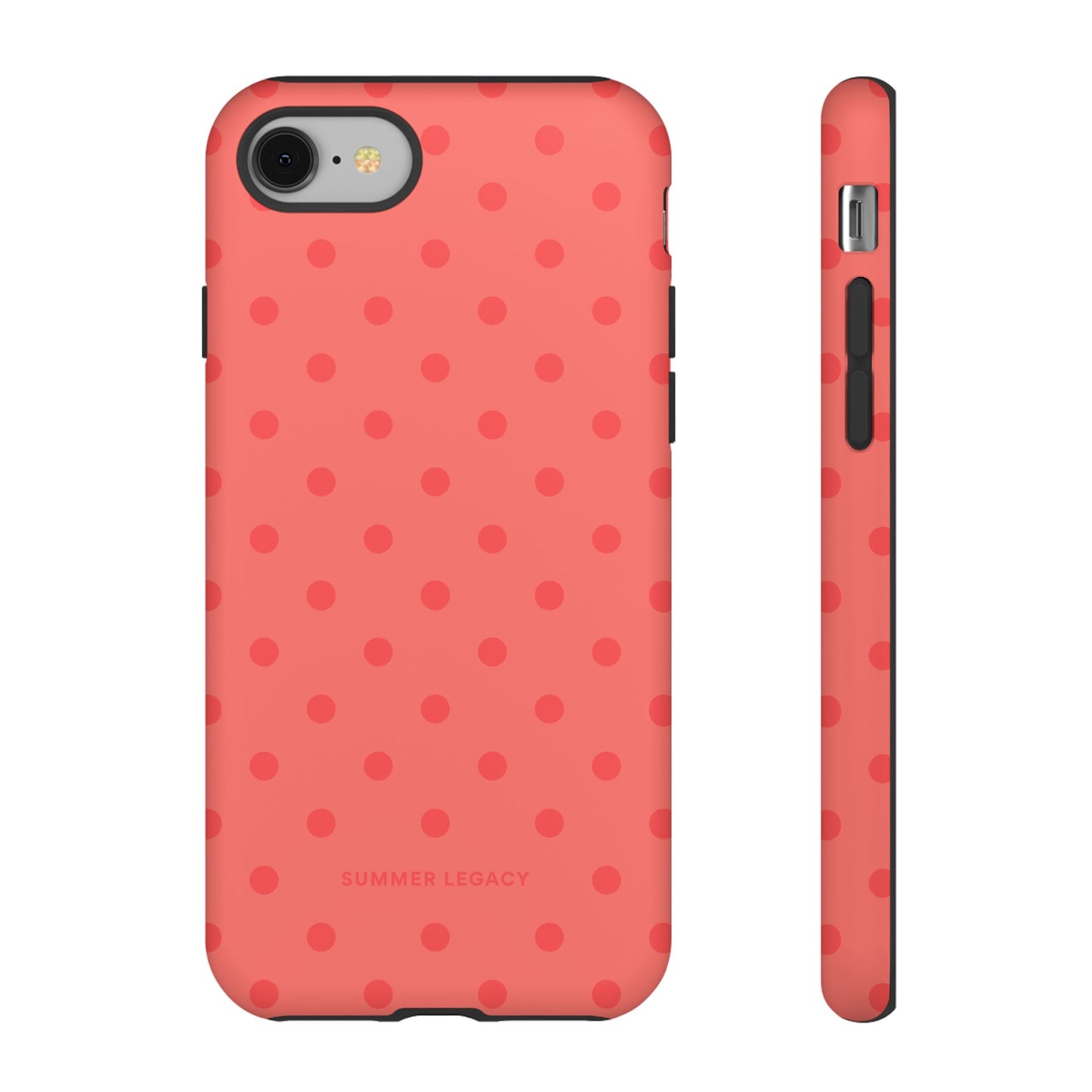 Coral Polka Dot iPhone Case