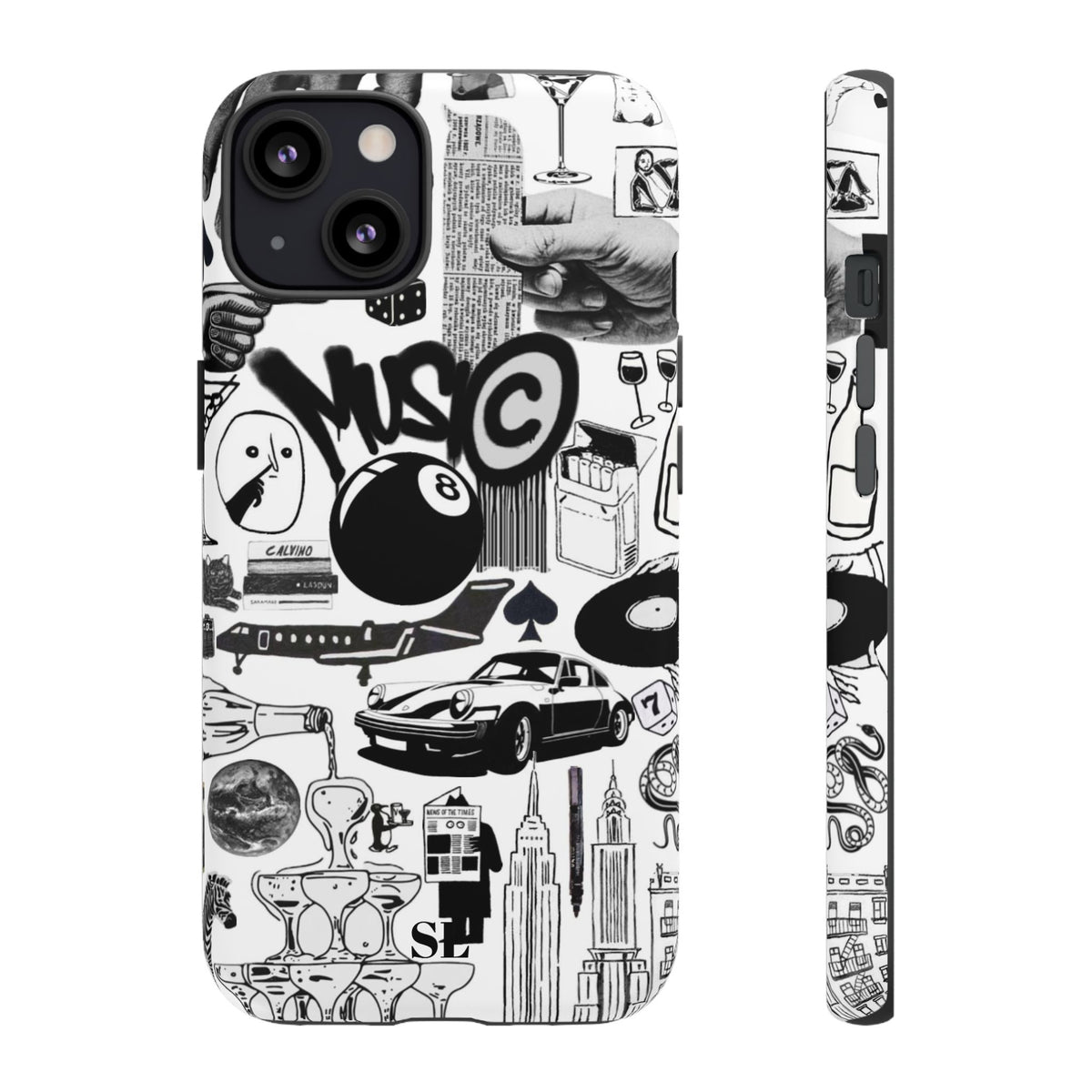Black and White iPhone Case