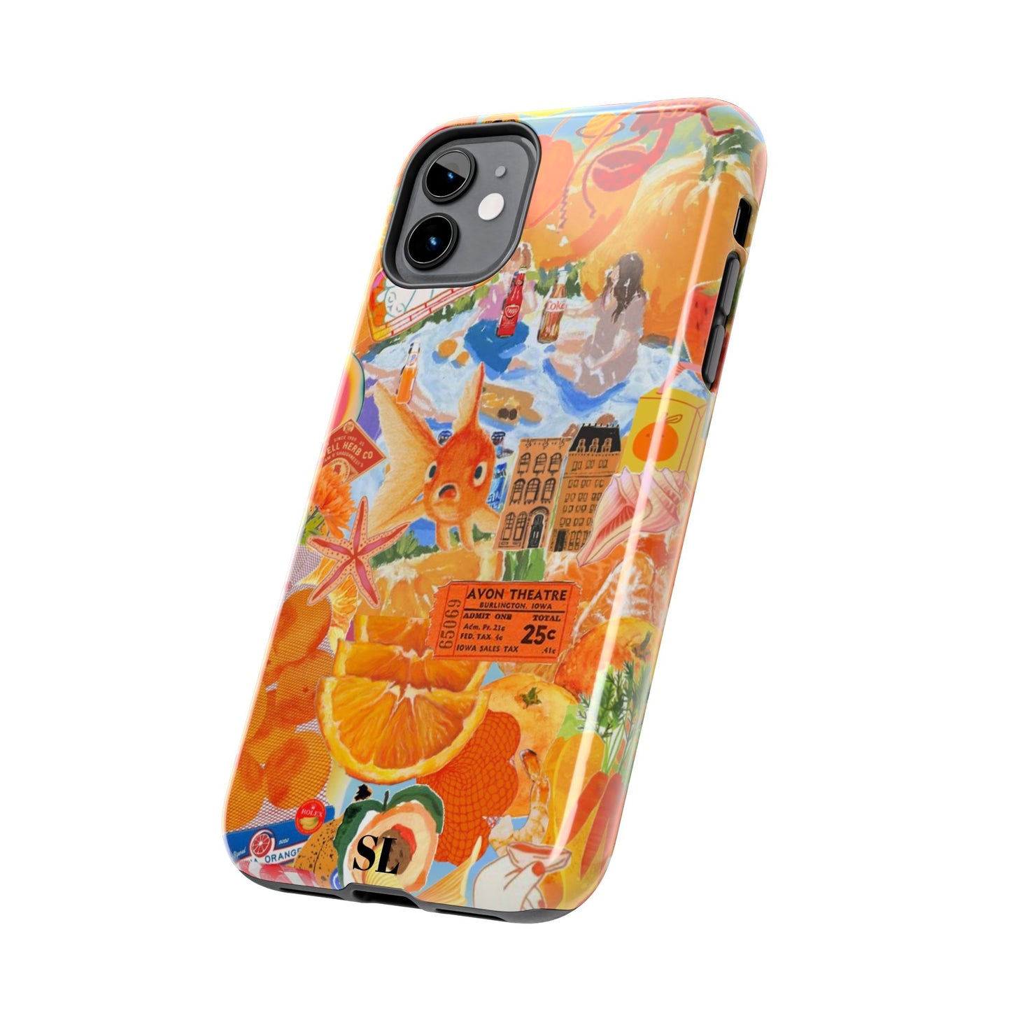 Orange Goldfish Collage iPhone Case