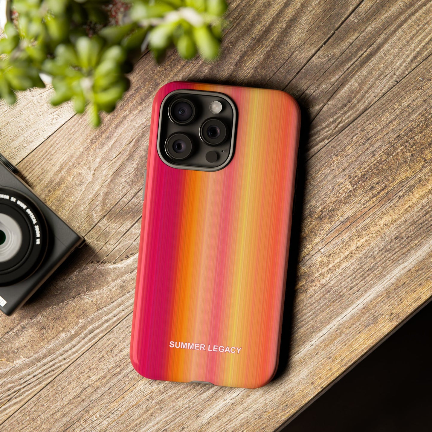 Amber Glow Ombre Stripe iPhone Case
