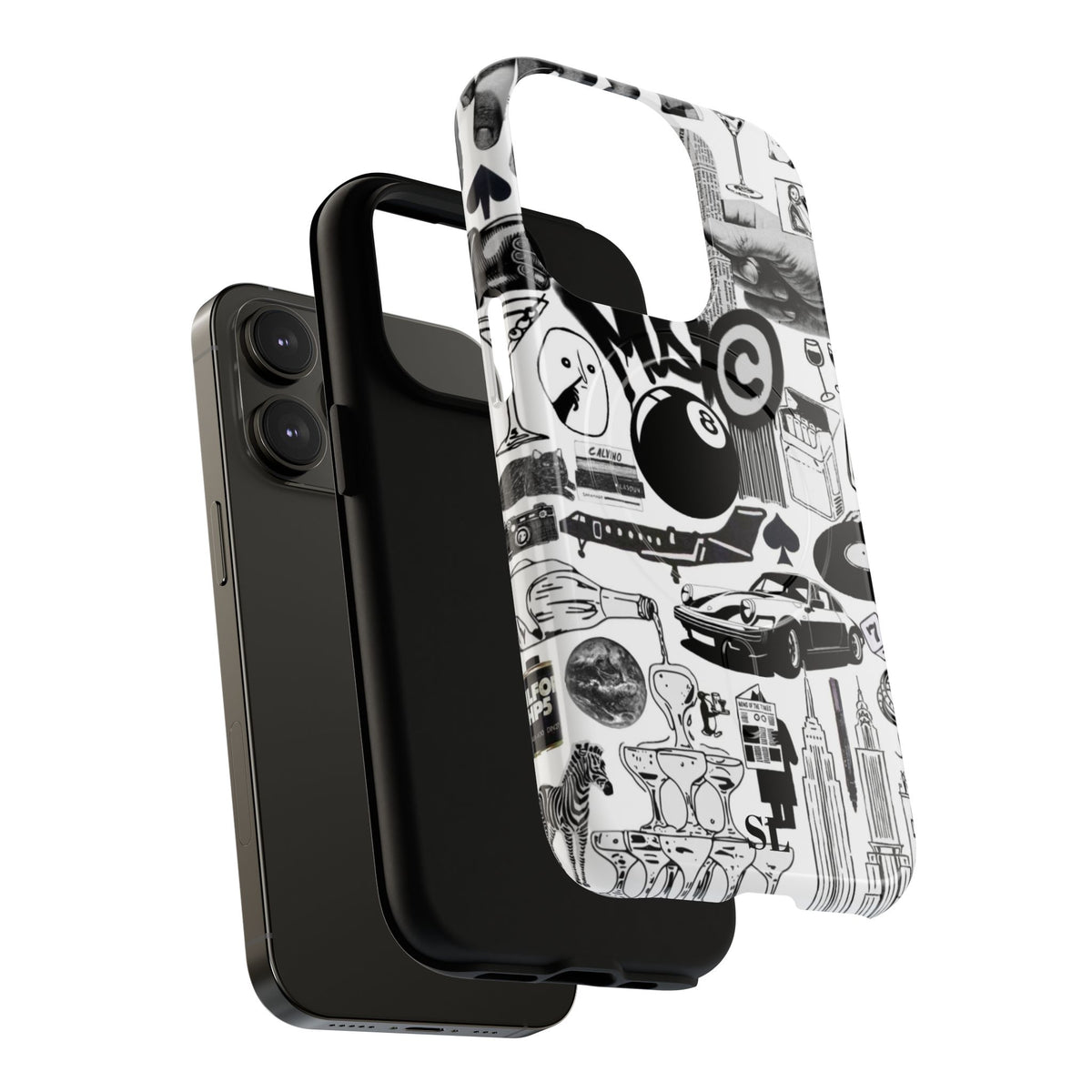 Black and White MagSafe Case