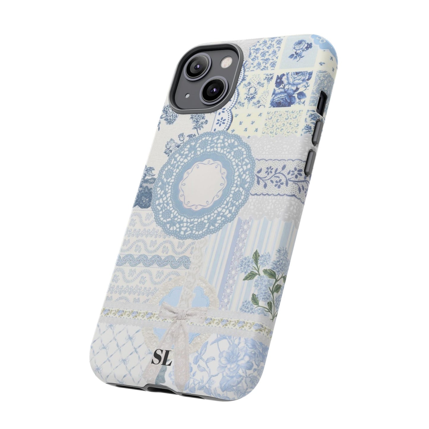 Blue Meadow Patchwork iPhone Case