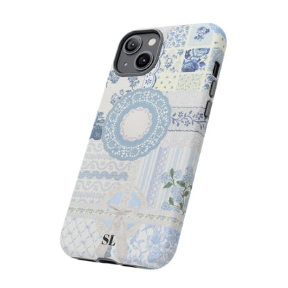 Blue Meadow Patchwork iPhone Case