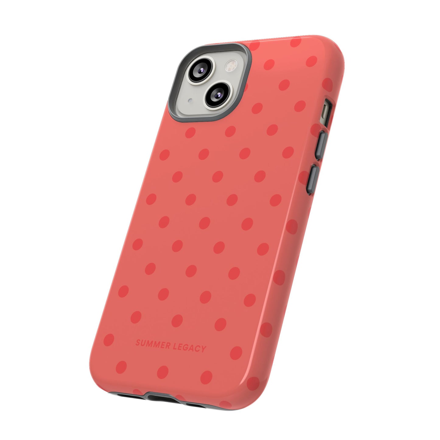 Coral Polka Dot iPhone Case