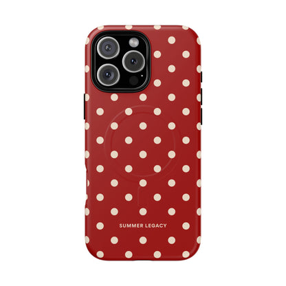 Crimson Polka Dot MagSafe Case