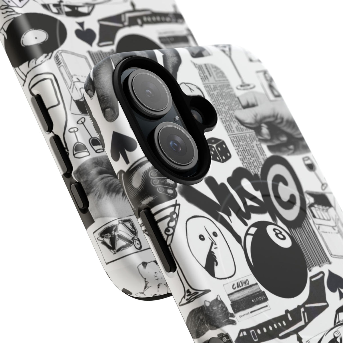 Black and White MagSafe Case