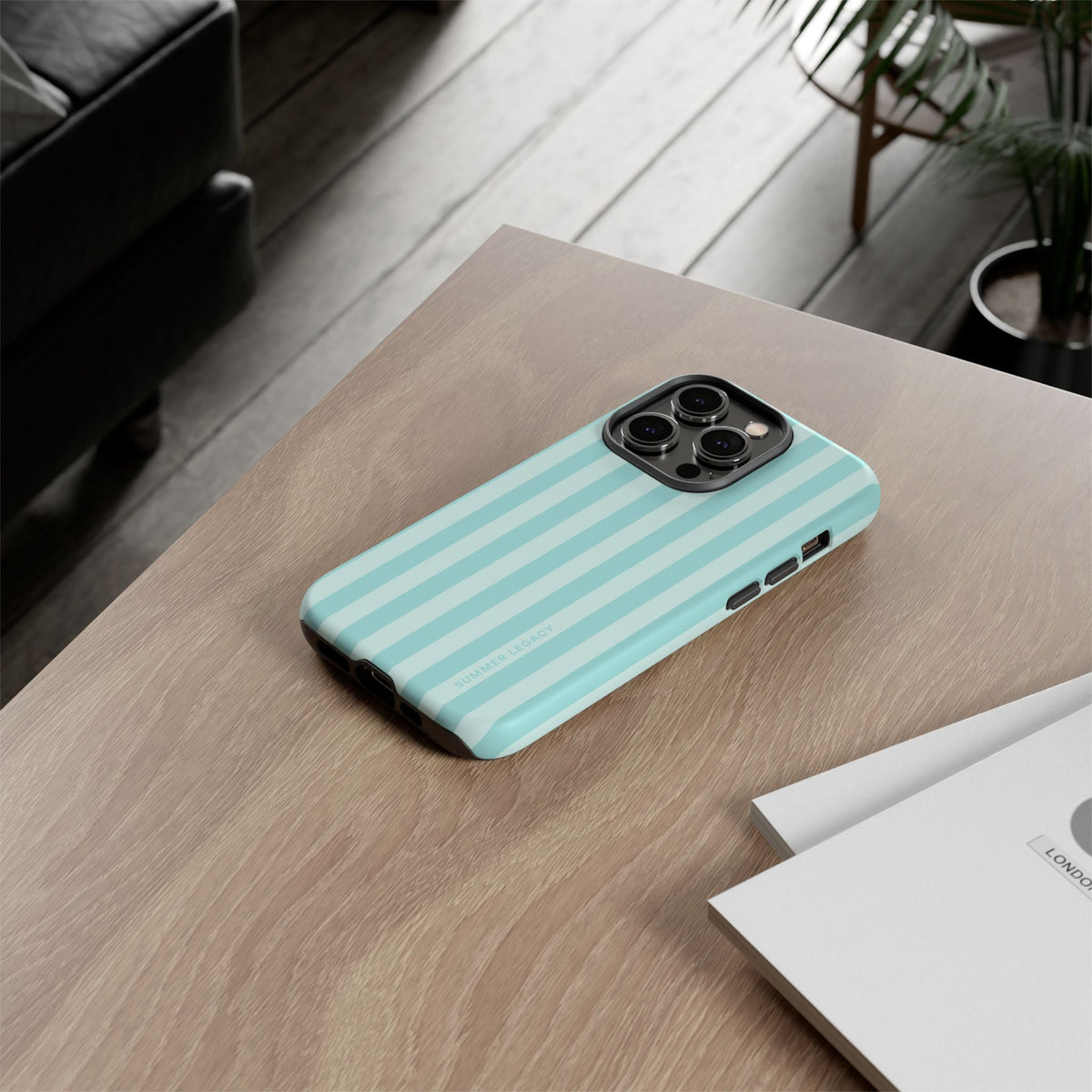 Teal Stripe iPhone Case