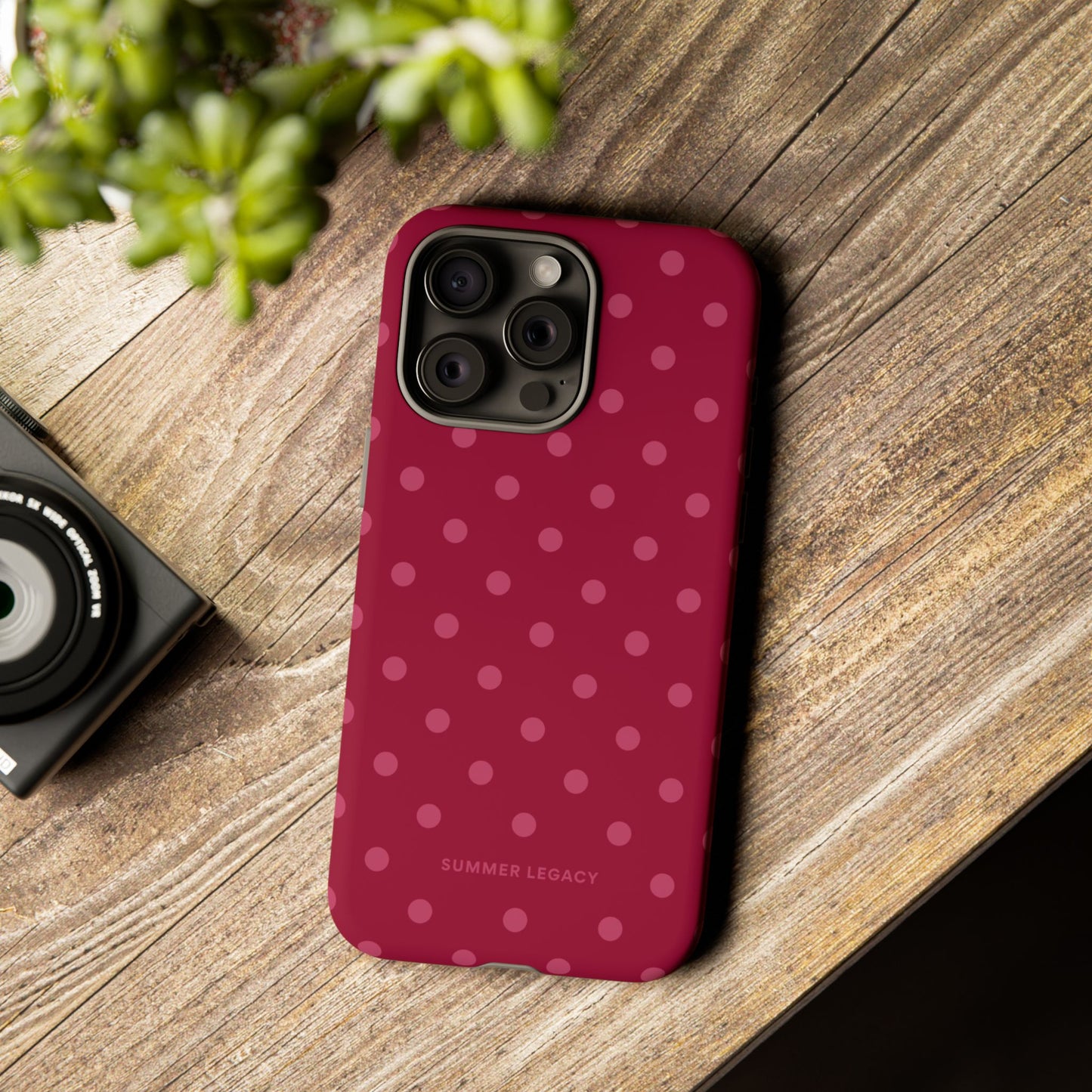 Berry Polka Dot iPhone Case