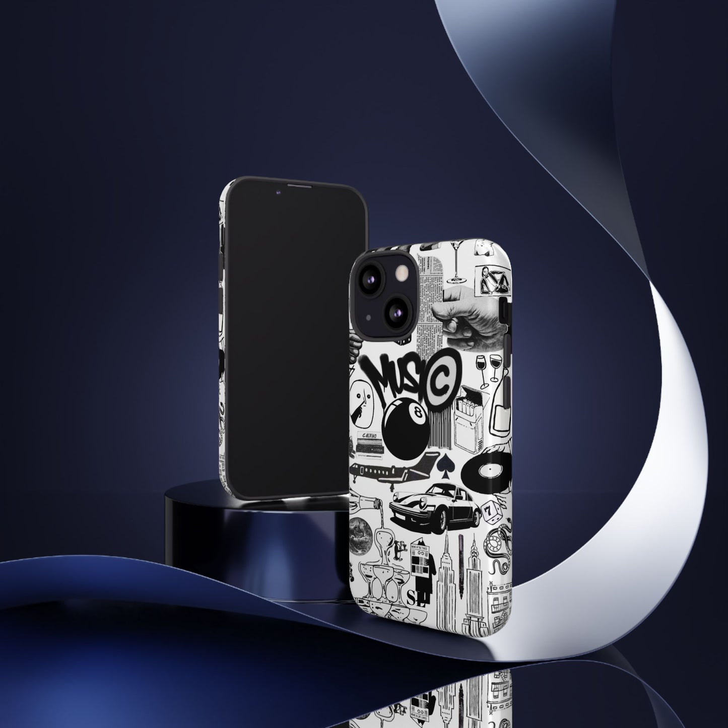 Black and White iPhone Case