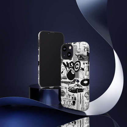 Black and White iPhone Case