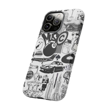 Black and White iPhone Case