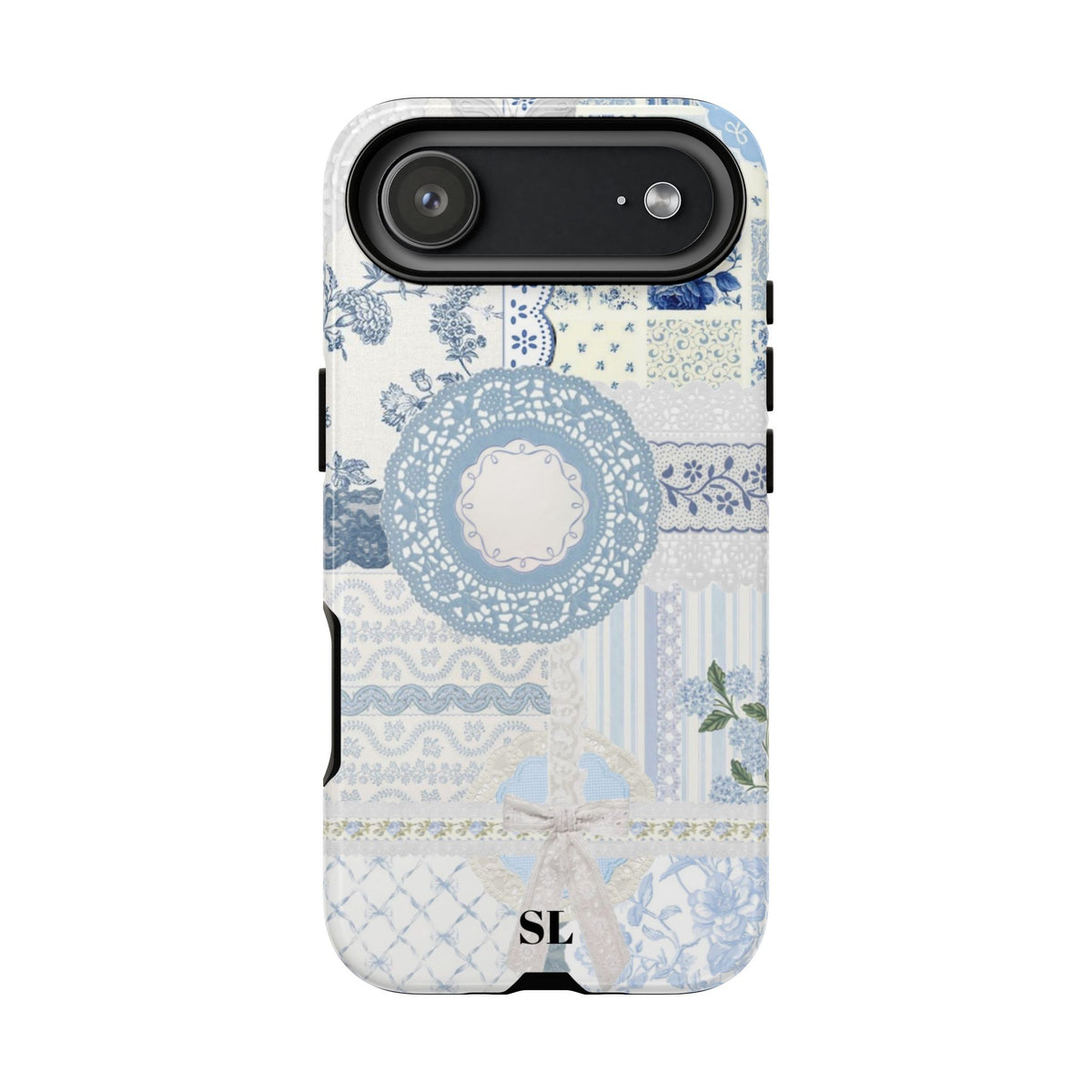 Blue Meadow Patchwork iPhone Case