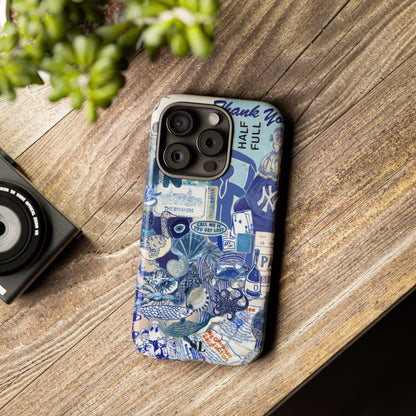 Blue Collage iPhone Case