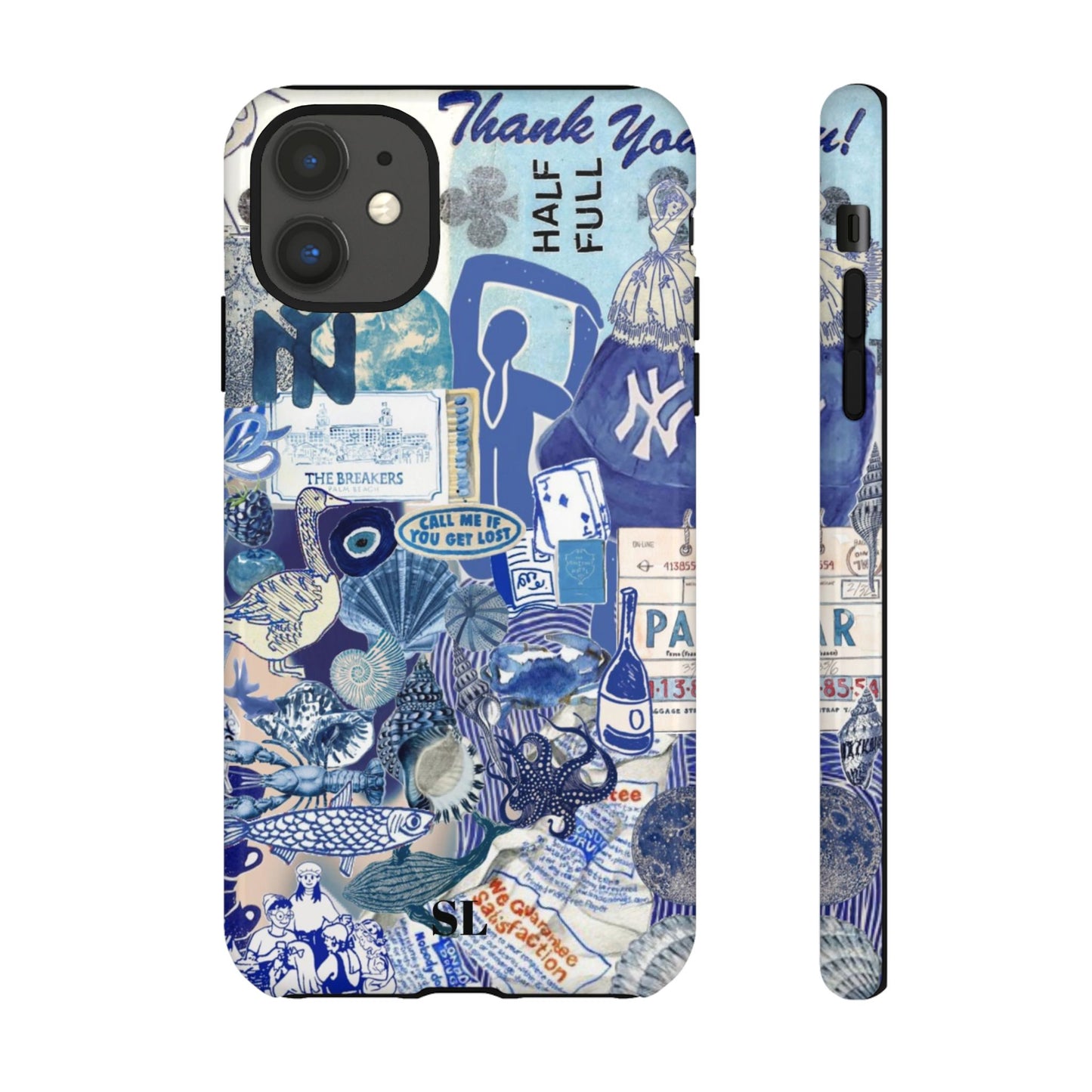 Blue Collage iPhone Case