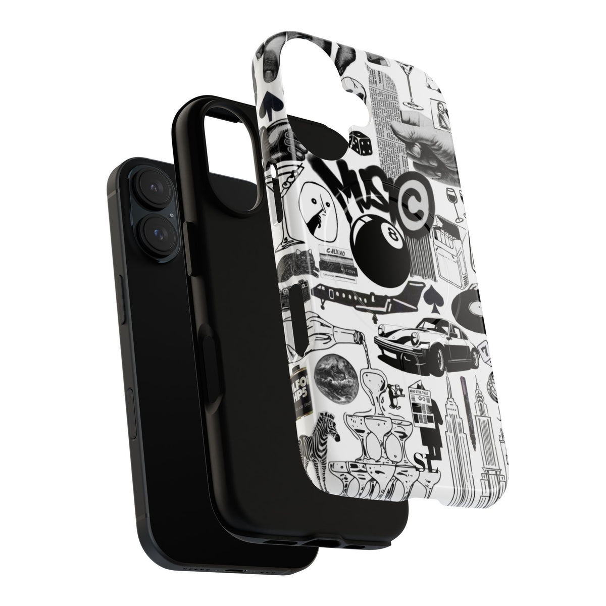 Black and White MagSafe Case