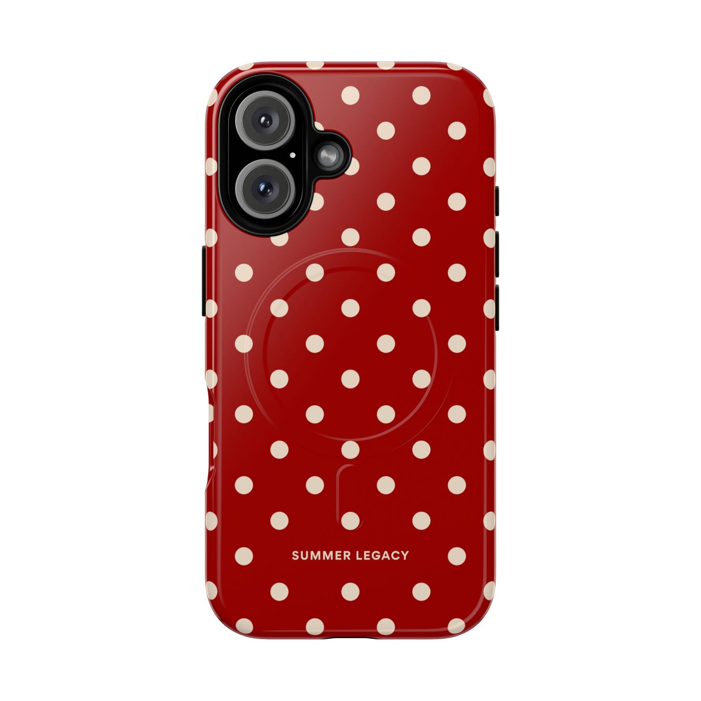 Crimson Polka Dot MagSafe Case