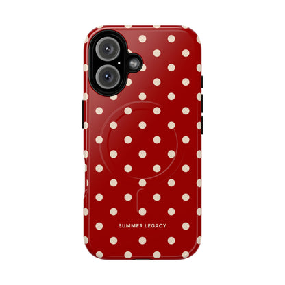 Crimson Polka Dot MagSafe Case