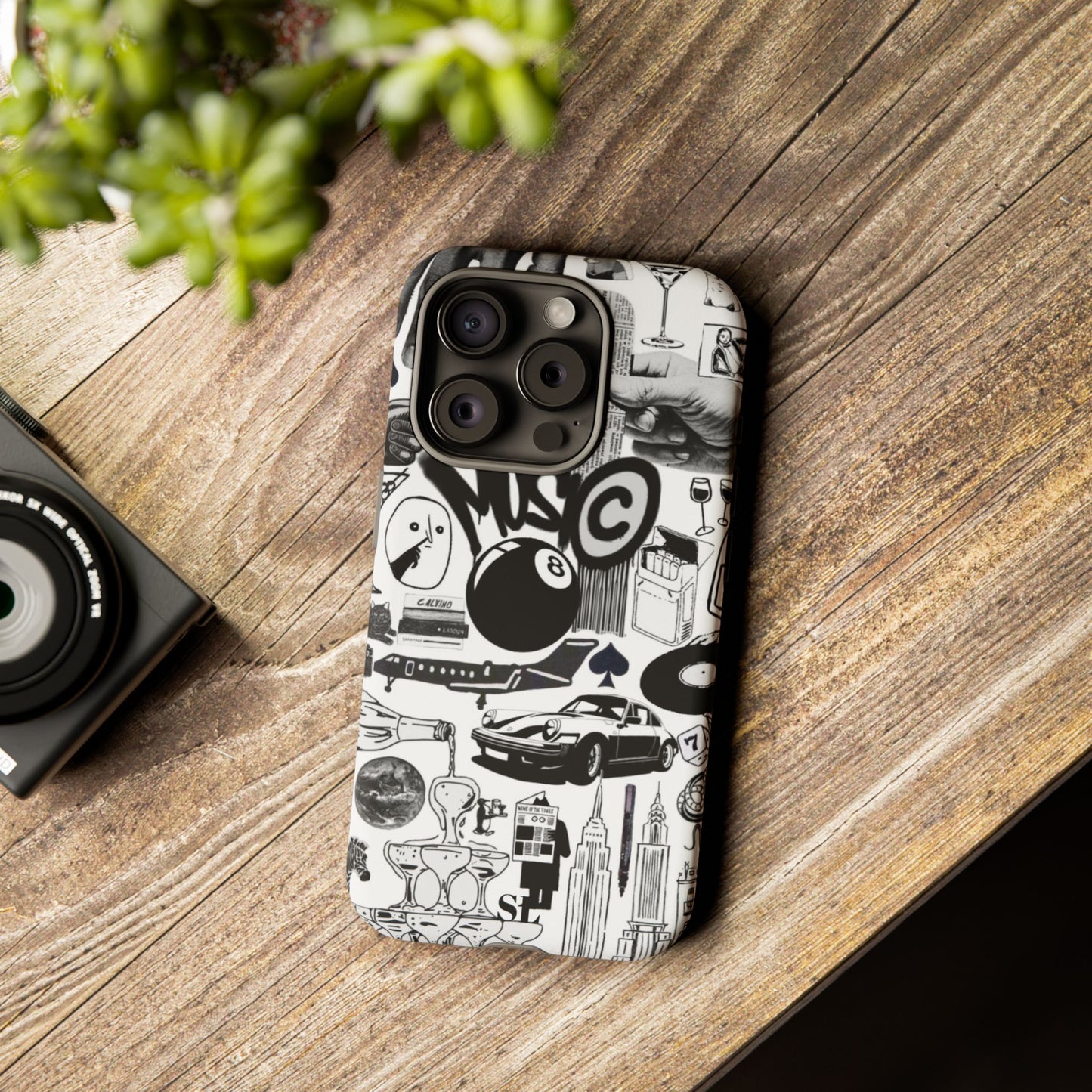 Black and White iPhone Case