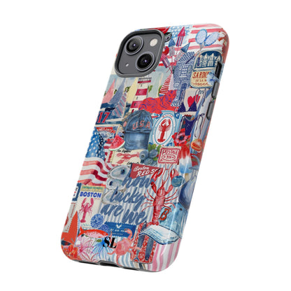 Red, White & Blue iPhone Case