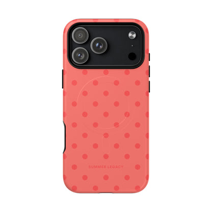 Coral Polka Dot MagSafe Case