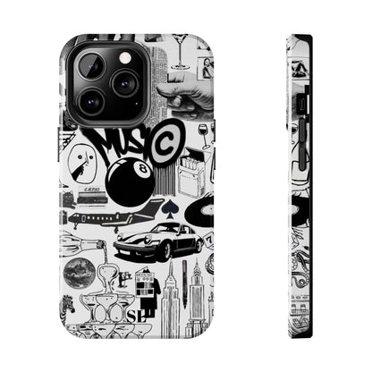 Black and White Collage iPhone Case