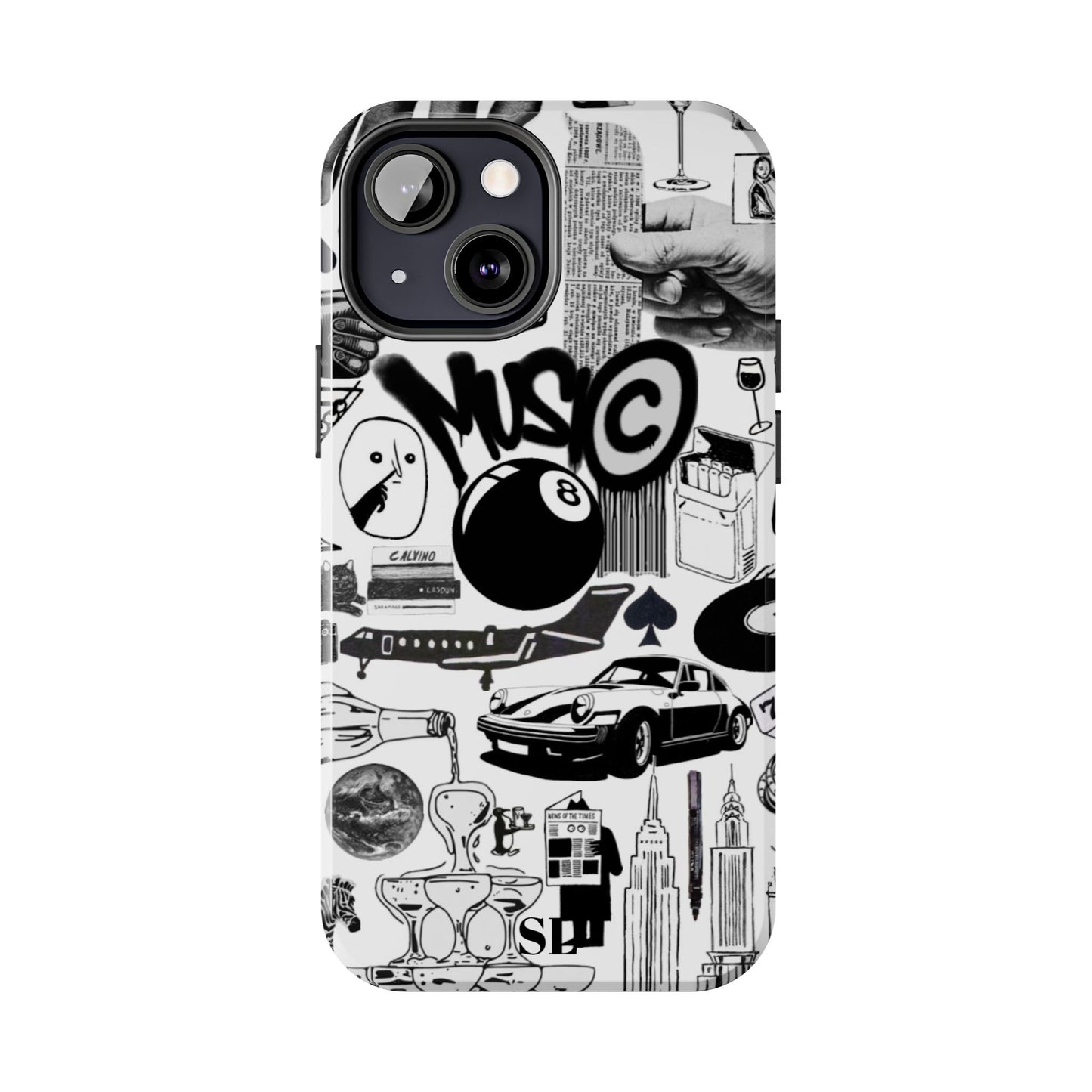 Black and White Collage iPhone Case