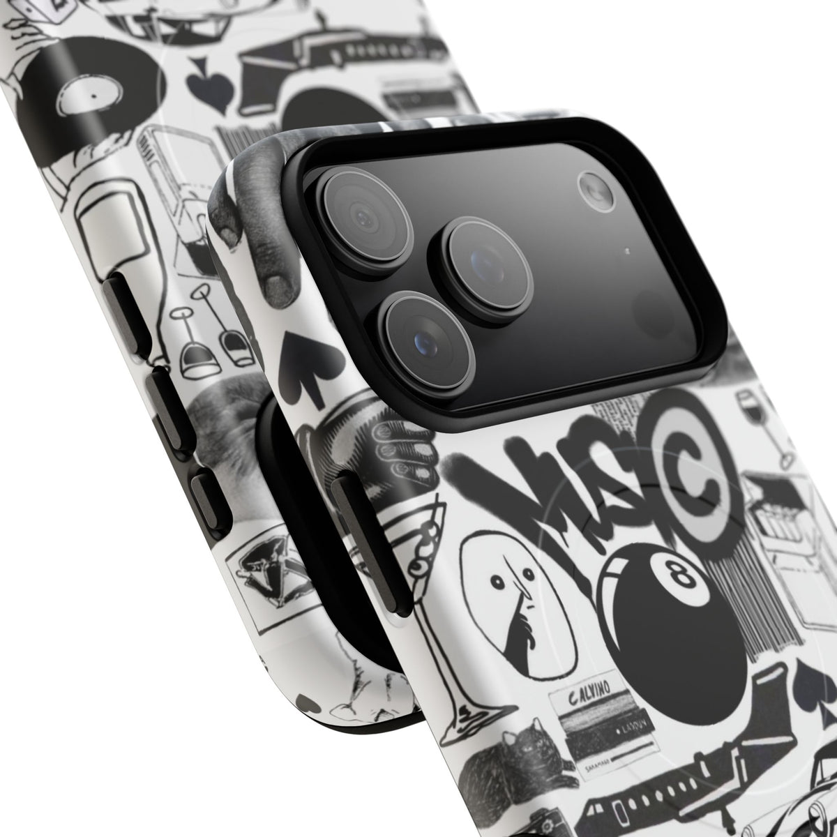 Black and White MagSafe Case