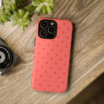 Coral Polka Dot iPhone Case