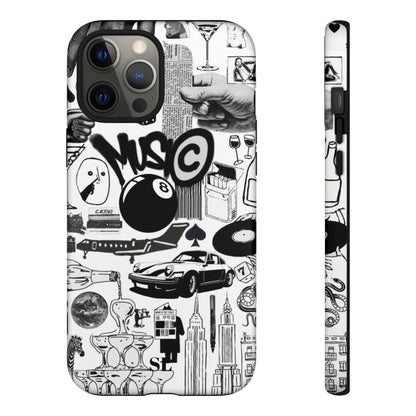 Black and White iPhone Case
