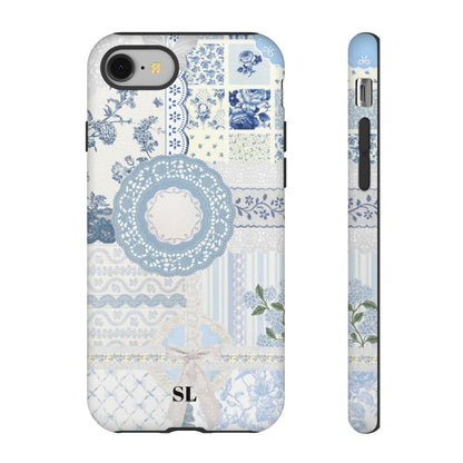 Blue Meadow Patchwork iPhone Case