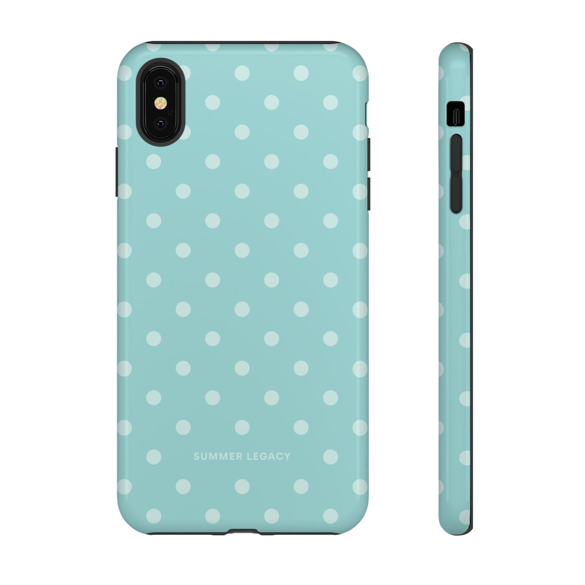 Teal Polka Dot iPhone Case
