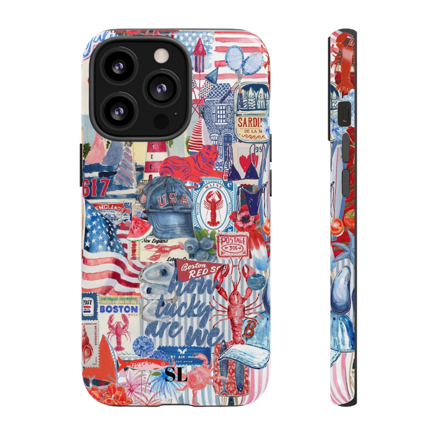 Red, White & Blue iPhone Case