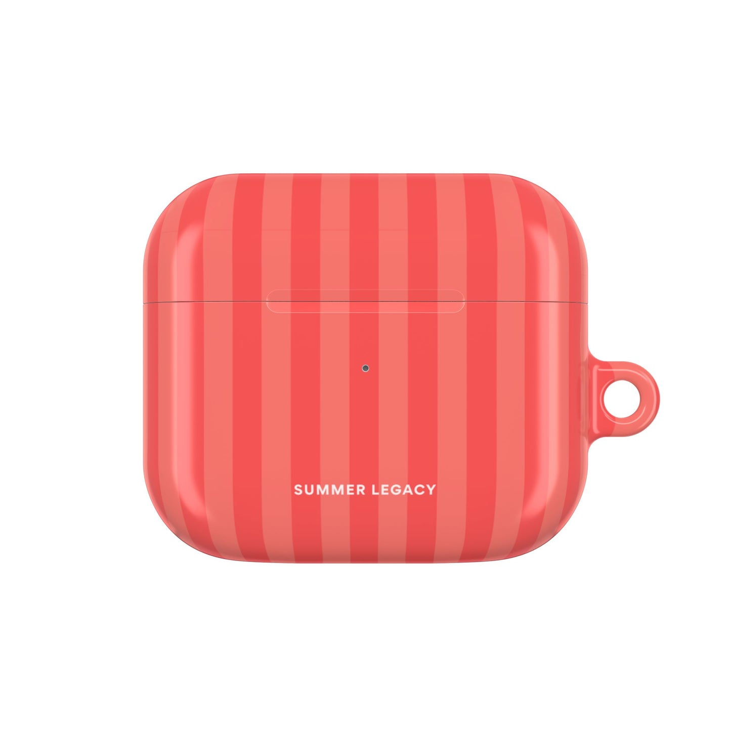 Coral Stripe AirPod Case