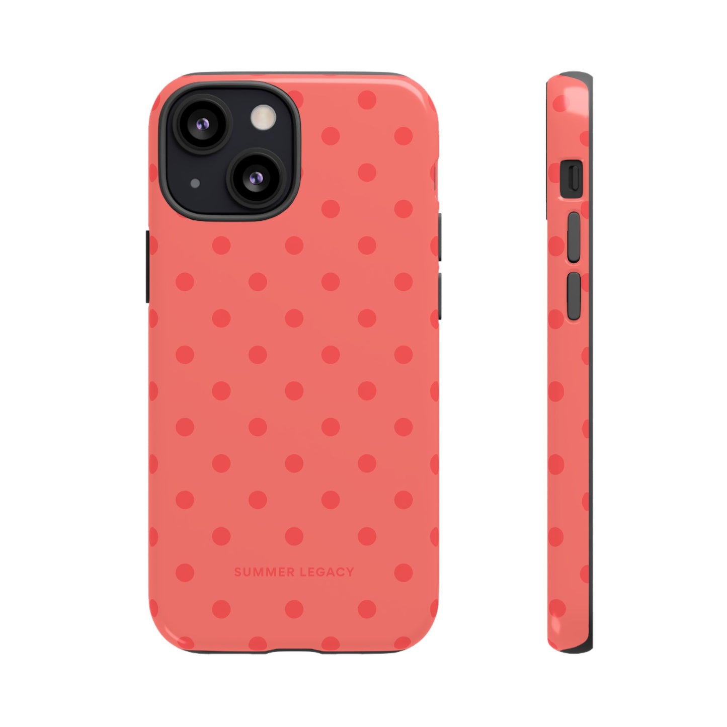 Coral Polka Dot iPhone Case